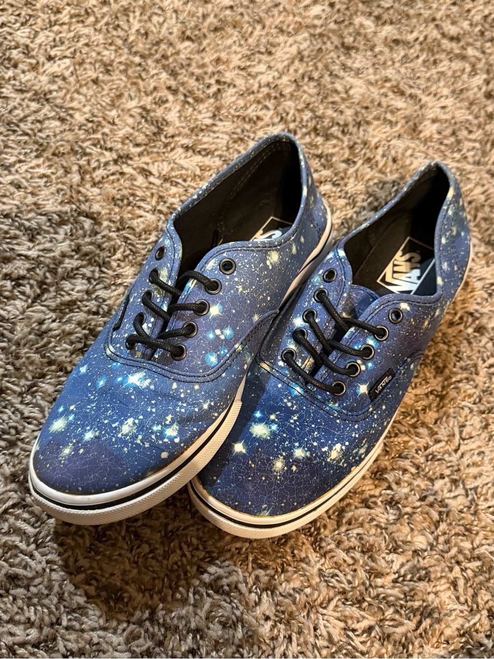 Vans Women’s Blue Galaxy Print Canvas Sneakers